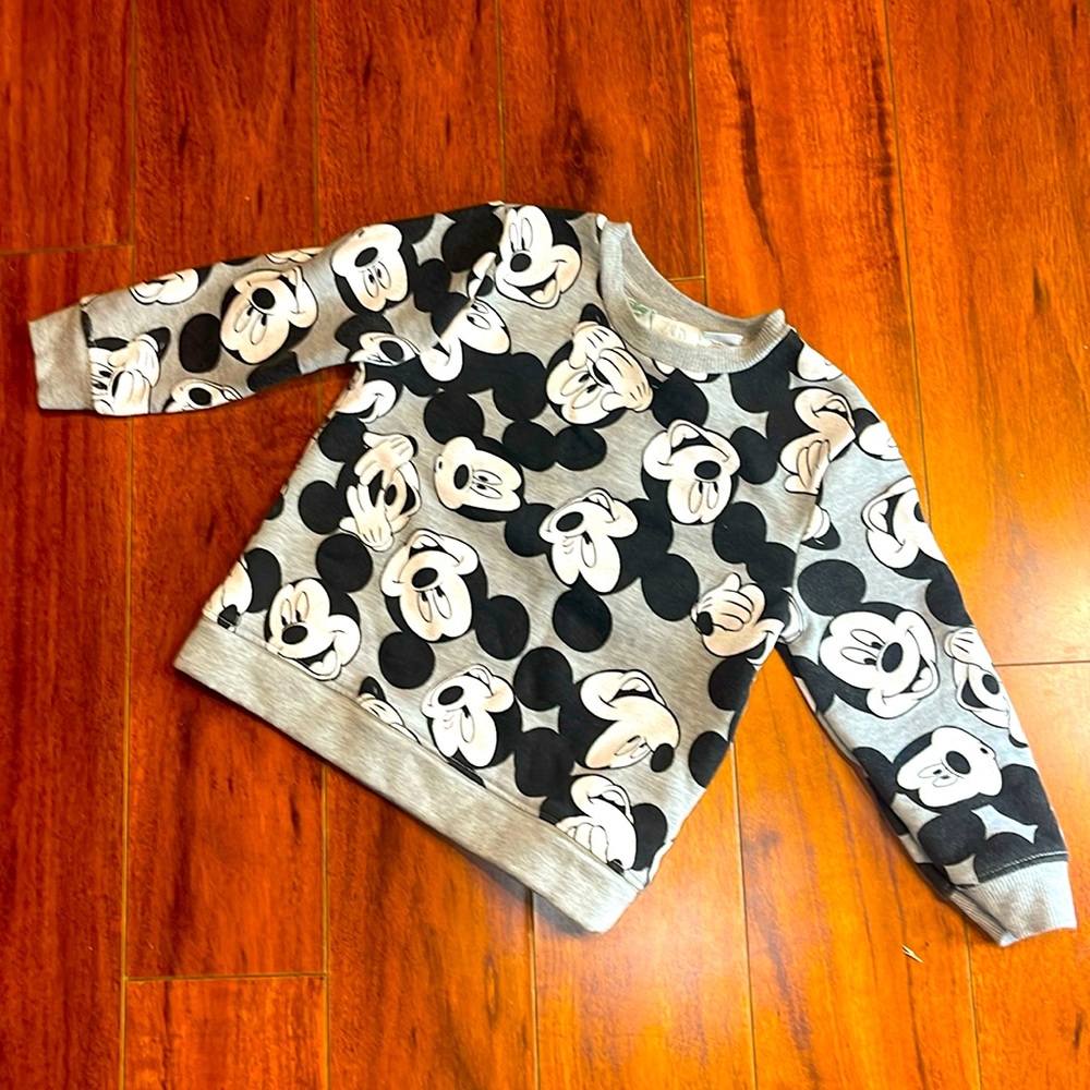 Disney | Zara Mickey All Over Print Sweatshirt